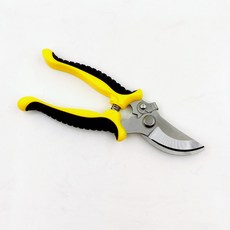 Senselife 不鏽鋼家用園藝剪刀 彎刃 黃色, 1個