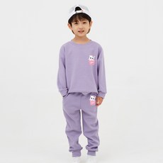KIDSCREW 兒童可愛貓咪刷毛運動上下衣套裝