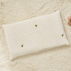 lolbaby 嬰幼兒用3D網眼刺繡絎縫低枕, 小蜜蜂