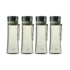 LocknLock 樂扣樂扣 曲線瓶身水瓶組 4入, DGRN, 480毫升