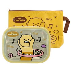 LILFANT KAKAO FRIENDS 春植不鏽鋼餐盤組, 混色, 餐盤+收納袋, 1組