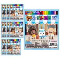 JONG IE NARA 麵包理髮店雙面彩紙 150p, 30 種顏色, 12個