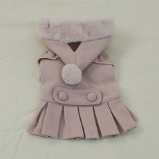 반려동물 숄더 후드 코트, 핑크