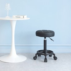 21세기트랜드 330 Chair 높이조절 원형 엠보 스툴 로라형, 블랙, 1개