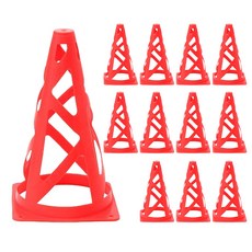 Hisplan 足球彩色角錐, 紅色, 12個