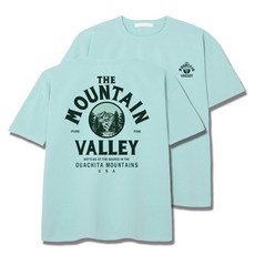 일루소 남성용 로고 더마운틴 아이스 분또 오버핏 반팔티