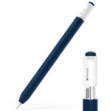 SPACE SHIELD Apple Pencil C-Type 相容 透明筆尖 矽膠保護套, 1個, 午夜藍