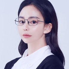 Melakme男女款方形鈦金屬方形長方形黑色眼鏡框