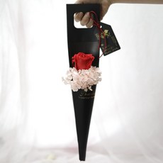 天使玫瑰永生玫瑰一朵 頭罩, 紅（玫）+黑（冷）