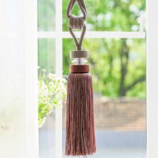 GINNA SONG 流蘇造型窗簾綁繩 寶石款, 葡萄酒, 1個