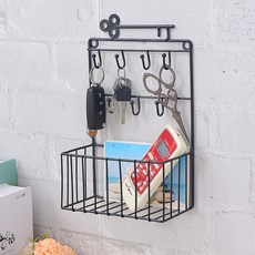 Pola多功能室內壁掛收納架, 黑色, 一層