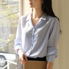 BBAEBBAE 雙領基本款條紋襯衫