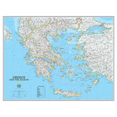 地圖.com 國家地理 希臘全圖 護貝版 小 110 x 78 cm 歐洲地圖, 1個