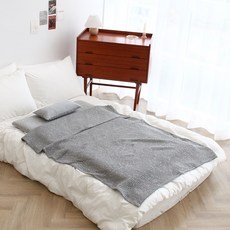 Green&Art 綠色愛心幼兒用大麥染色100支分離式幼兒園午睡被子組, 灰色