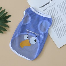 Yoreungae 寵物網眼背心透氣衣, NO 03 藍色, 1個