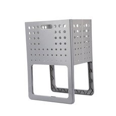 折疊長方形洗衣籃, 灰色的, 1個