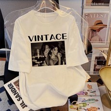 레몬소울 여성용 디칸 프린팅 반팔 티셔츠 06485