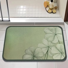 Minimalism 日竹門 軟式珪藻土吸水地墊 邊界系列, 清雅綠, 1個