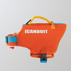 I LOVE PET Dog Can Do It 狗狗救生衣, 橘色, 1個