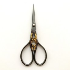 프렌치 에펠 모티브 빈티지 앤틱 자수 퀼팅 소잉 다꾸 가위 4.8 x 11 cm, C타입 클래식 시크 블랙, 1개