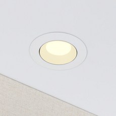 원하 DS 테이즈 일체형 LED 플리커프리 조명 7.6cm 8W, 화이트 무광 + 전구색, 1개