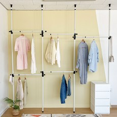 韓國製造 Virtue Nine Light 25mm 安裝型5層掛衣架, 錘紋色