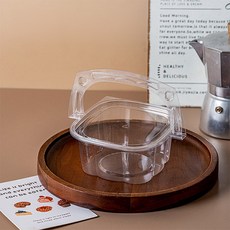 韓國 REDCAT 手提提拉米蘇瓶裝蛋糕PET盒 500ml, 50個, 1套