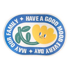 P31 微笑粉彩圖案腳踏墊 2, 混合色, 1個