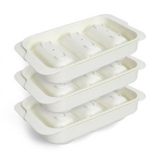 大號橢圓形3格製冰盒 3入, 單一顏色