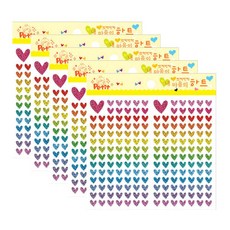 Petit 大貼紙 大容量閃亮愛心 DA5273, 混合顏色, 5個