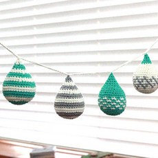 針織毛球裝飾品掛飾, 綠色