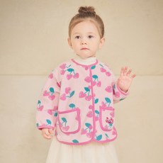 mollimelli 女童愛心櫻桃刷毛外套