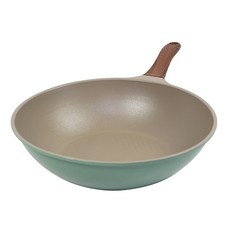 Kitchen-Art Bon木柄鑽石深炒鍋 薄荷綠色, 30cm, 1個