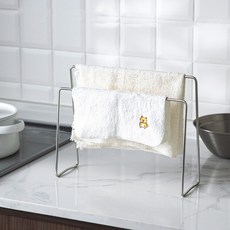 J.Queens 304不鏽鋼抹布+橡膠手套掛架組, 銀色, 1套