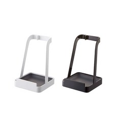 簡約鐵匙鍋蓋置物架, 黑，白, 1套