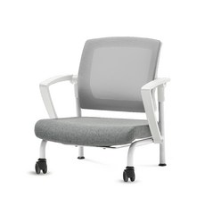 체어포커스 슬라이딩 좌식의자 C530, 화이트(팔걸이) + 그레이(등받이) + 고급 그레이(방석), 1개