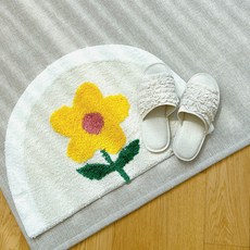 Sarah Haus 亮麗黃花 浴室用 廚房用 寢室用地墊, 混合色