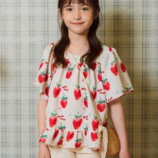 KADE COCO 女童用 Avec Toi 草莓上衣
