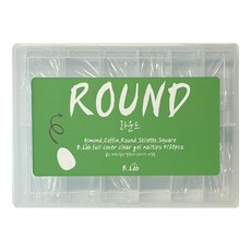 韓國 B.Lab 柔軟圓形美甲片 120p, 透明, 1個