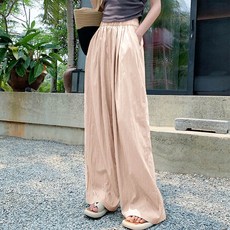 앤드스타일 여성용 냉감 통기성 데일리 쿨 와이드 밴딩 팬츠 262437