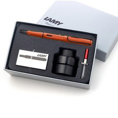 LAMY Safari 鋼筆 Terra + 瓶裝墨水禮品套組, EF, 紅色