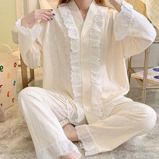 孕婦蕾絲睡衣上下套裝