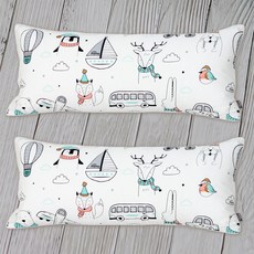 와이즈마마 순면 경추마이크로화이버 유아베개 2p, 토니