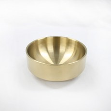 키친아트 금상첨화 티타늄코팅 스텐레스 이중 국대접 12cm, 골드, 1개