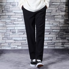 Townclo 男士寬版刷毛鬆緊西裝褲