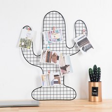 JCP 캑터스 행잉 메쉬 보드 51.5 x 69.5 cm, 1개, 블랙