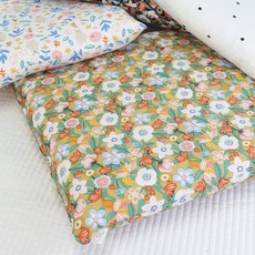 Re Life涼爽人造絲夏季坐墊套 2入, 星花黃色