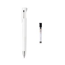 제브라 블렌 2+S 샤프 0.5mm + B샤프심, 화이트(샤프바디), 1세트