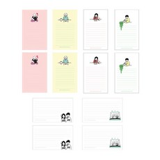 Design GomGom 我的你文具S 6件套, 早上好，開車，摺紙，花盆，我給你寫信，泰迪熊, 2套