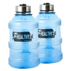 大容量健身水壺 2入, 2.3L, 藍色